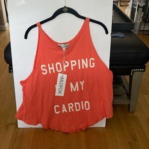 wildfox “shopping is my cardio” tank